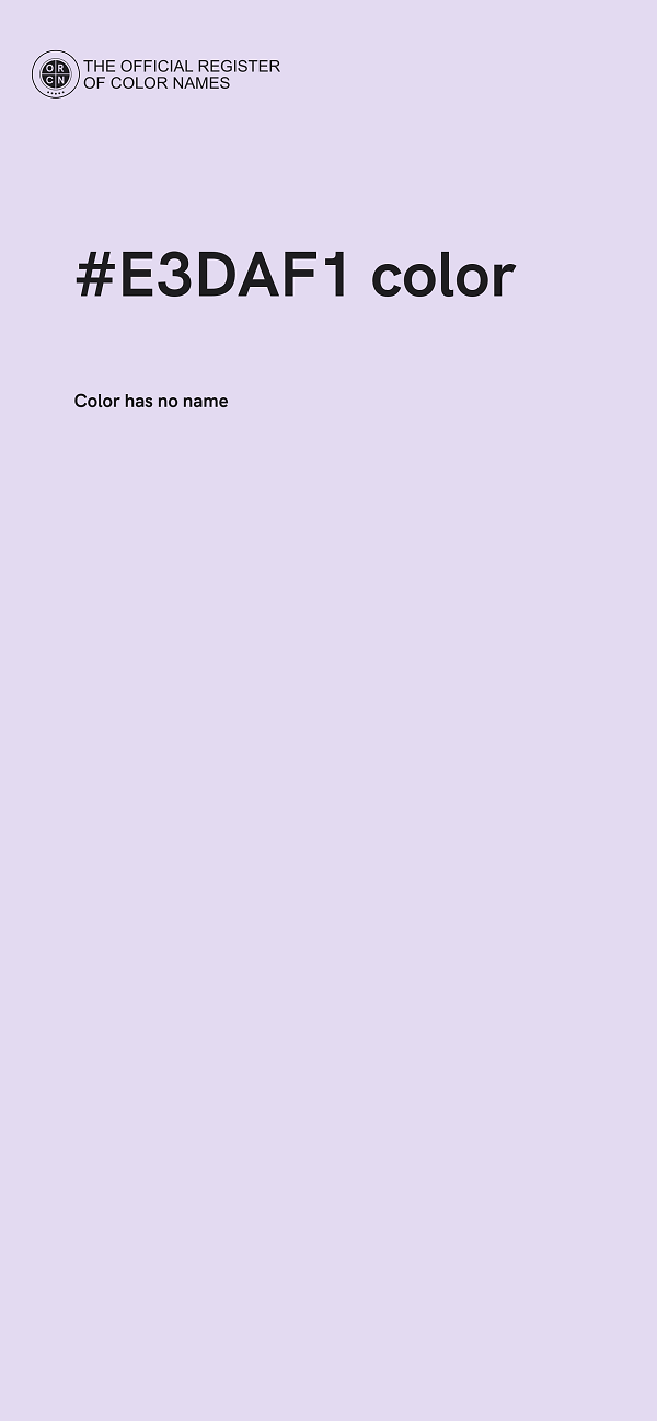 #E3DAF1 color image