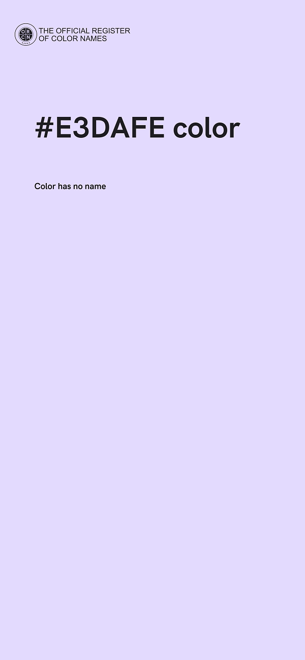 #E3DAFE color image