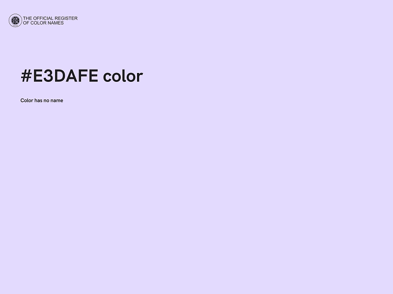 #E3DAFE color image