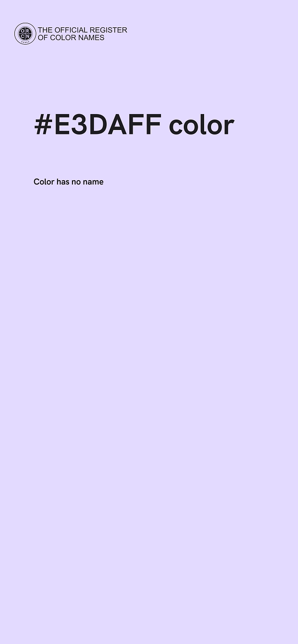 #E3DAFF color image