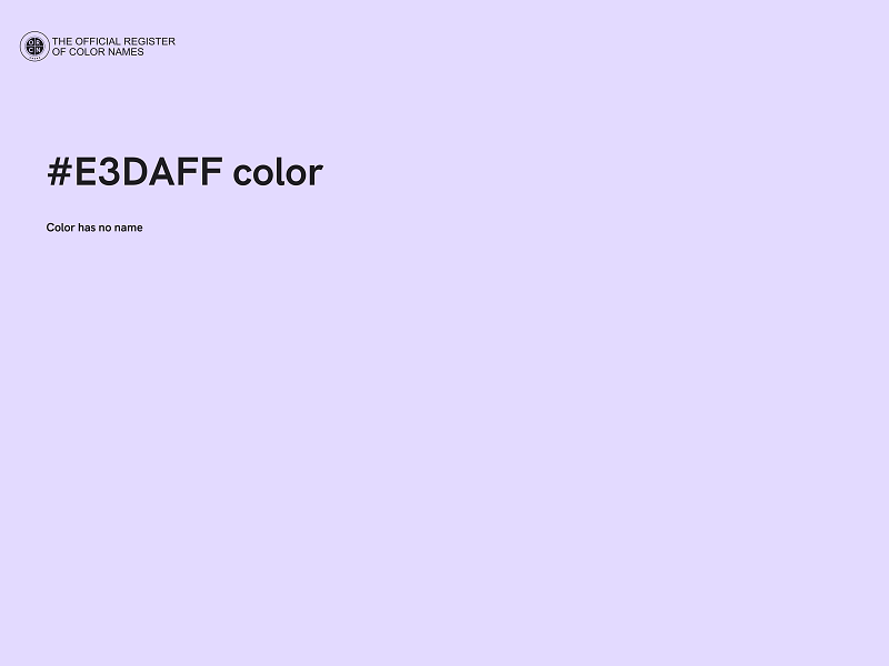#E3DAFF color image