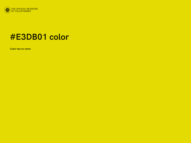 #E3DB01 color image