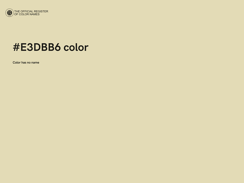 #E3DBB6 color image