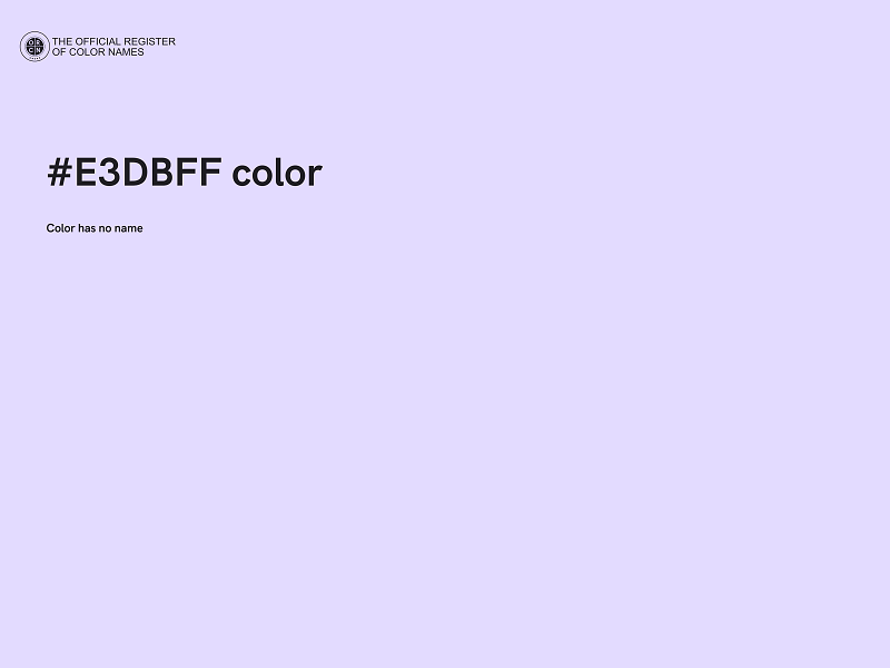 #E3DBFF color image