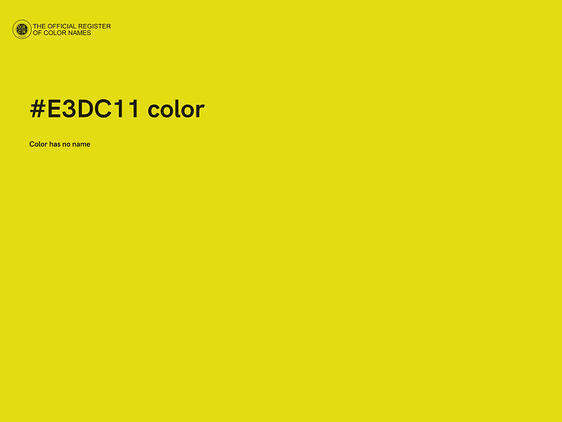 #E3DC11 color image