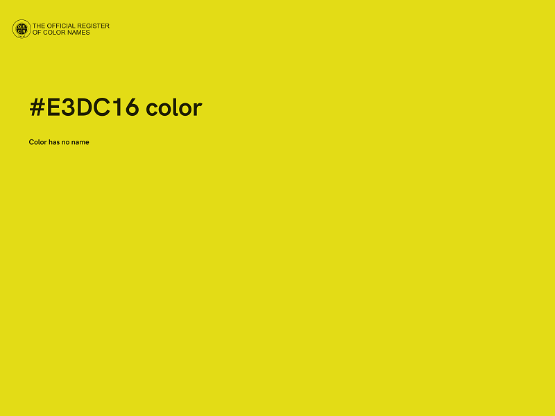 #E3DC16 color image