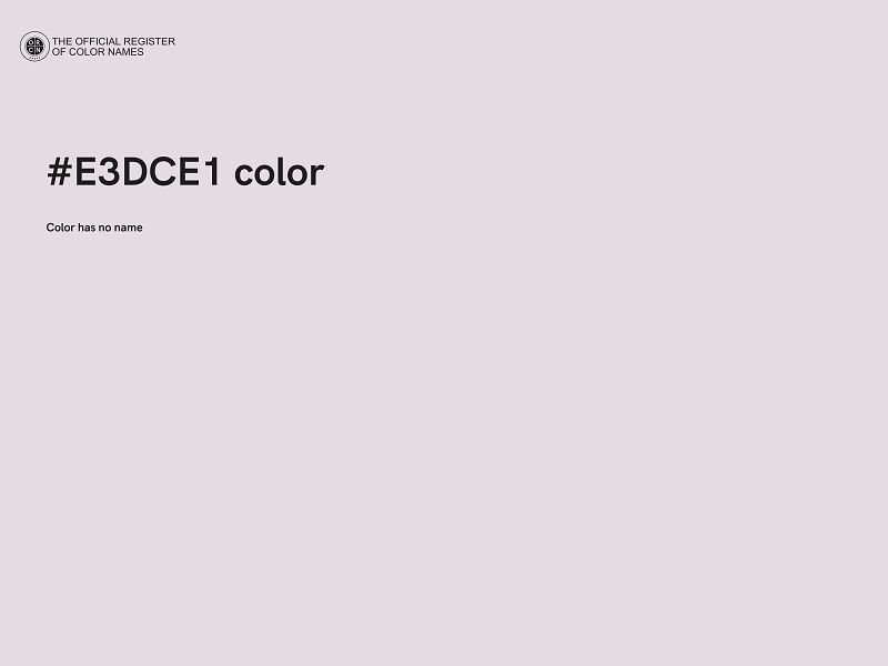 #E3DCE1 color image