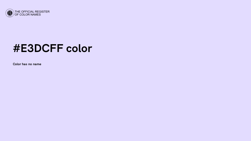 #E3DCFF color image