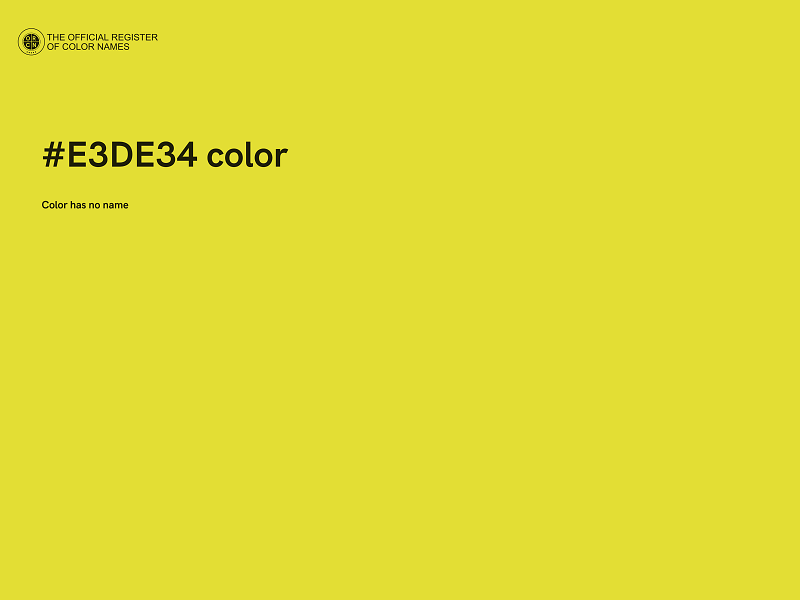 #E3DE34 color image