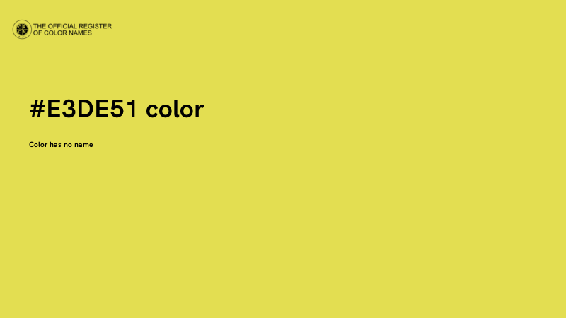 #E3DE51 color image