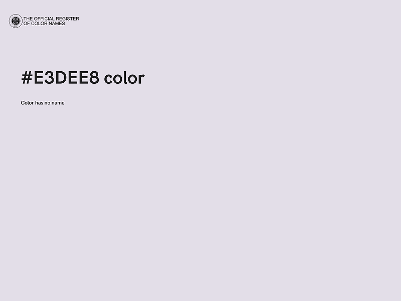 #E3DEE8 color image