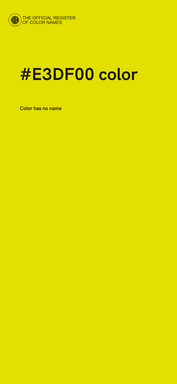 #E3DF00 color image