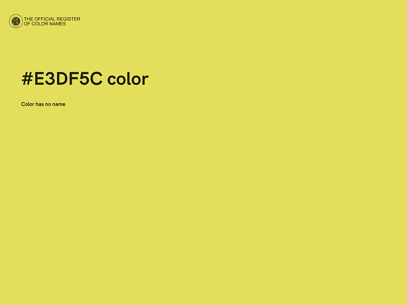 #E3DF5C color image