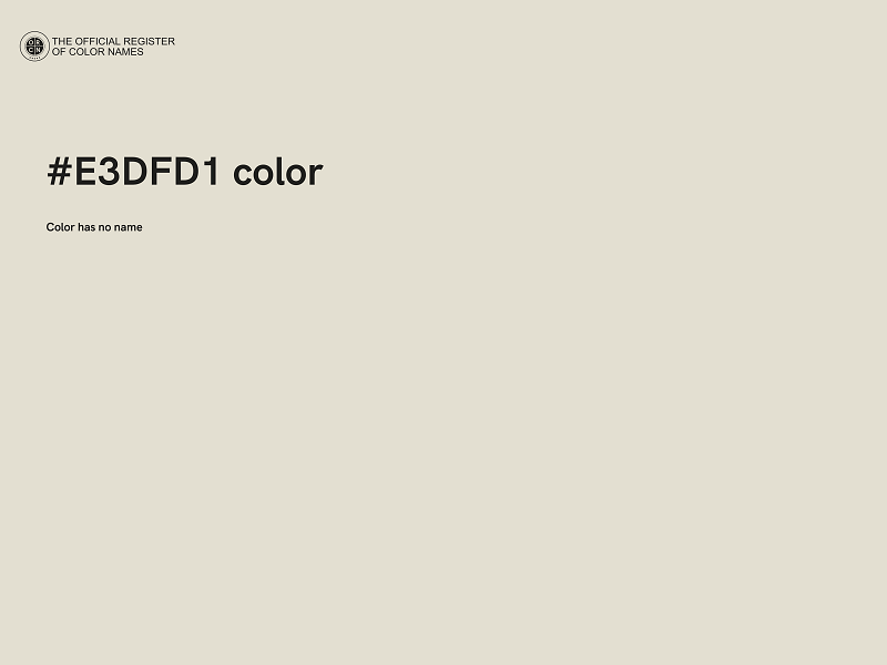 #E3DFD1 color image