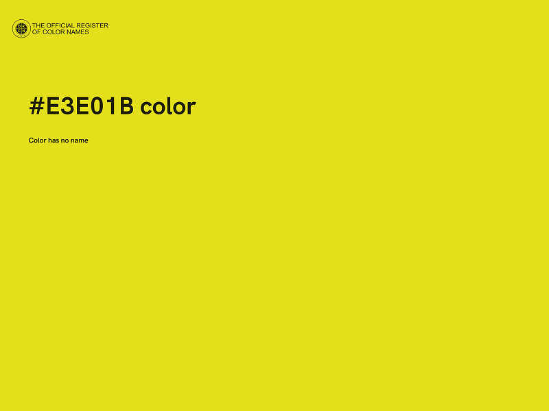 #E3E01B color image