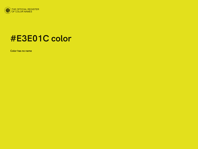 #E3E01C color image