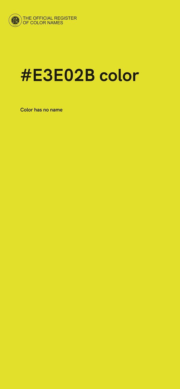 #E3E02B color image