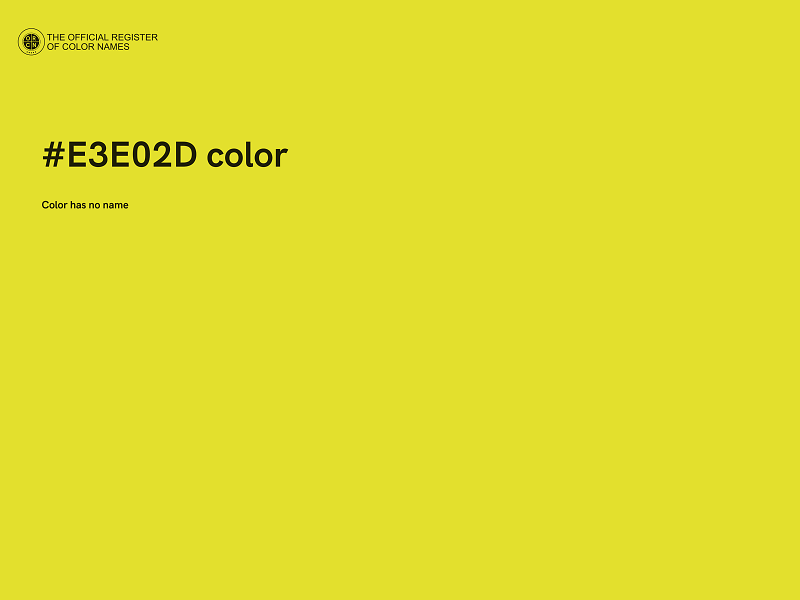 #E3E02D color image