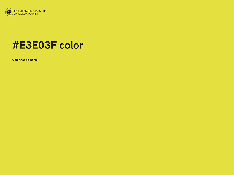 #E3E03F color image