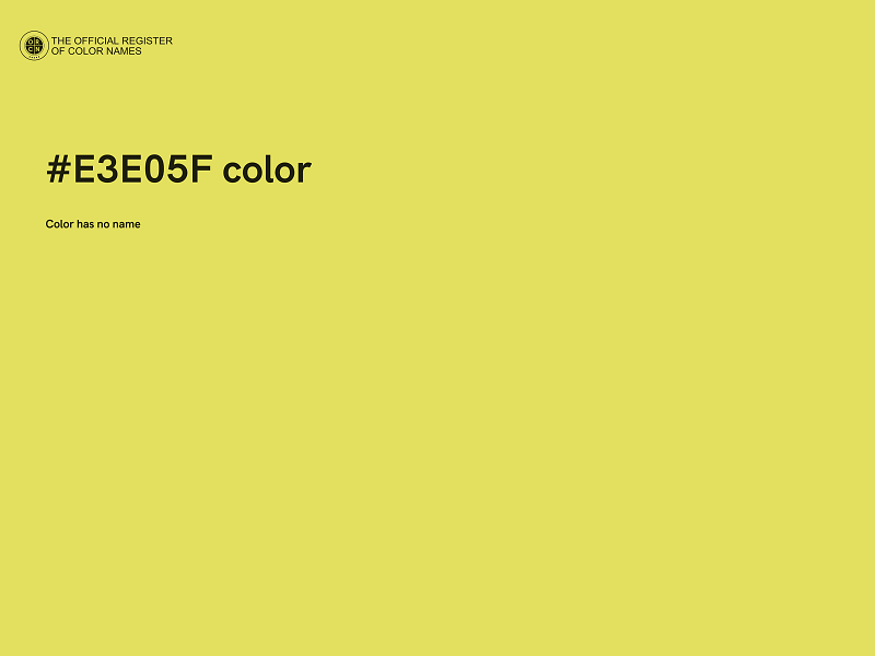 #E3E05F color image
