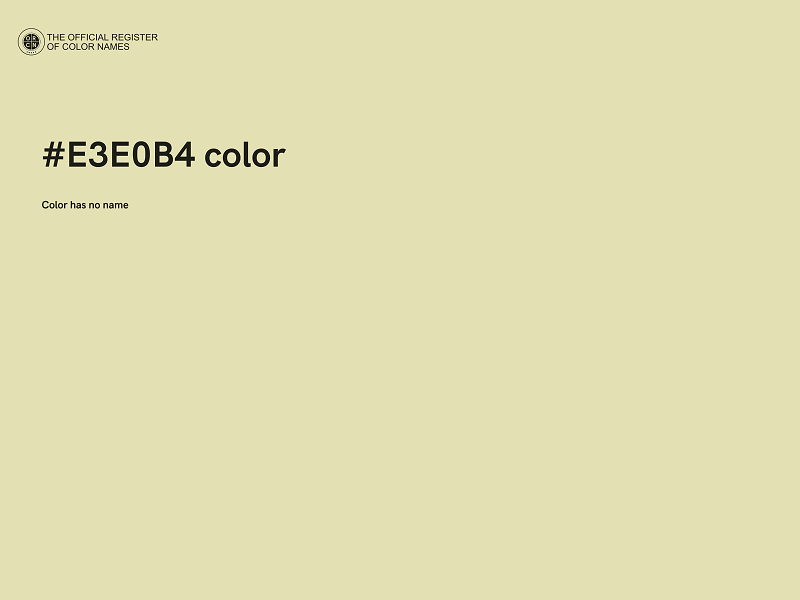 #E3E0B4 color image