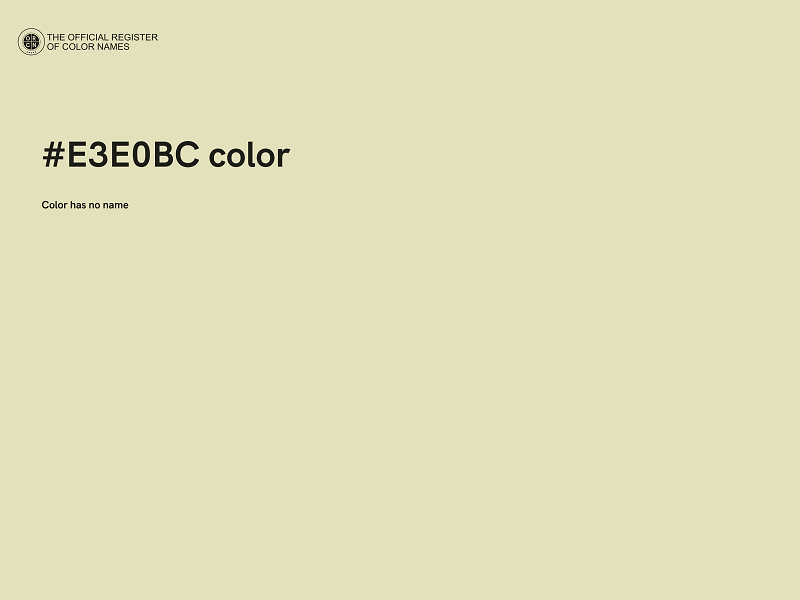 #E3E0BC color image