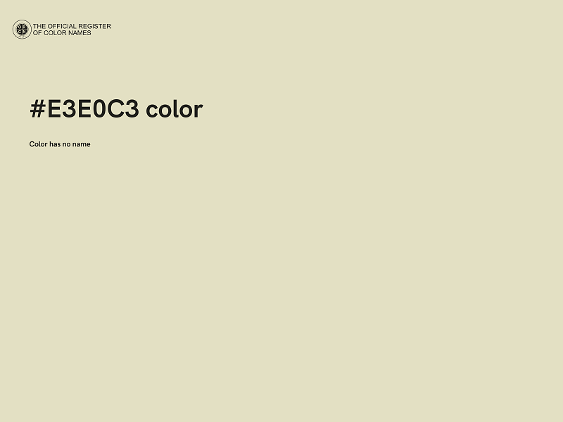 #E3E0C3 color image