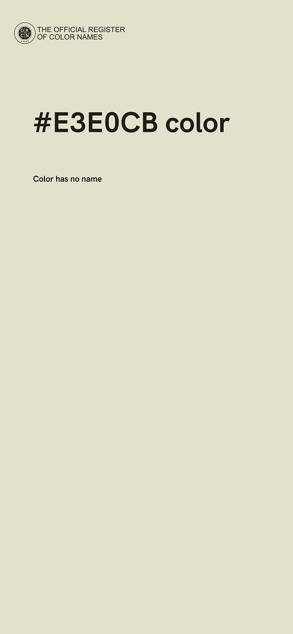 #E3E0CB color image