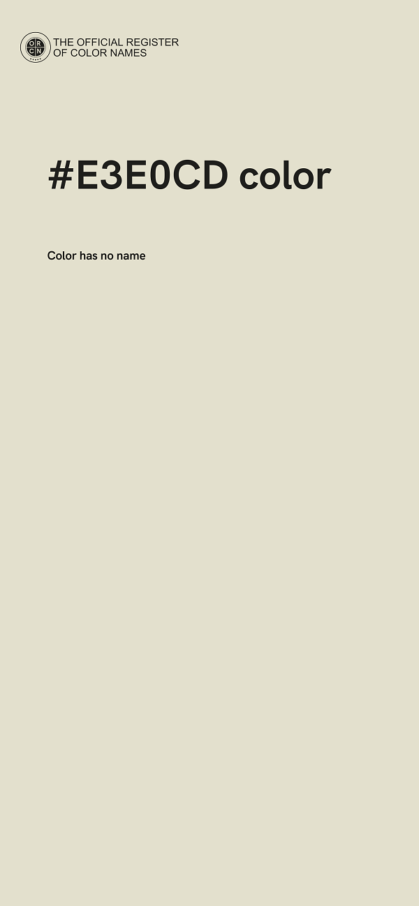 #E3E0CD color image