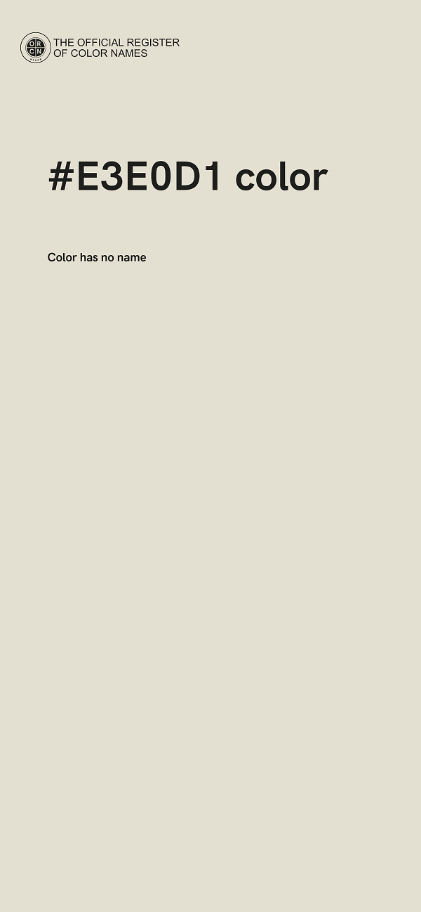 #E3E0D1 color image