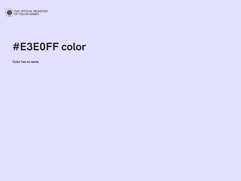 #E3E0FF color image