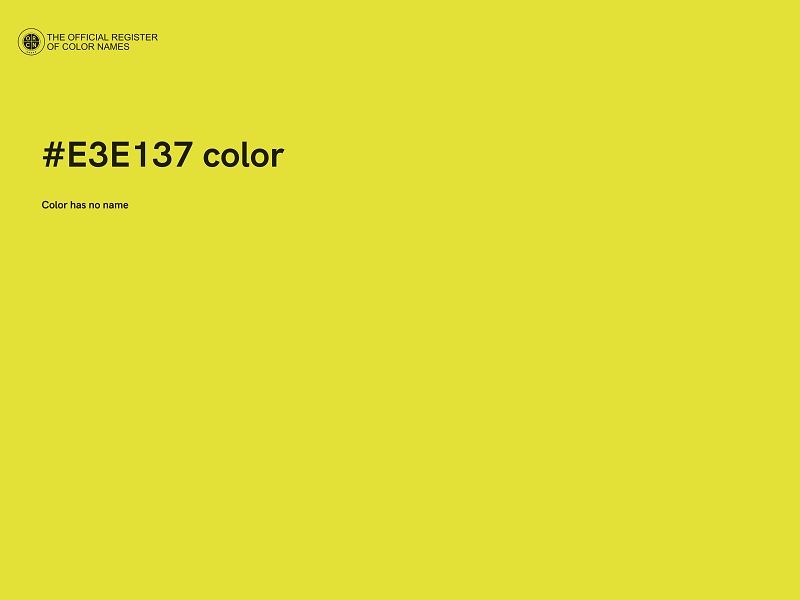 #E3E137 color image