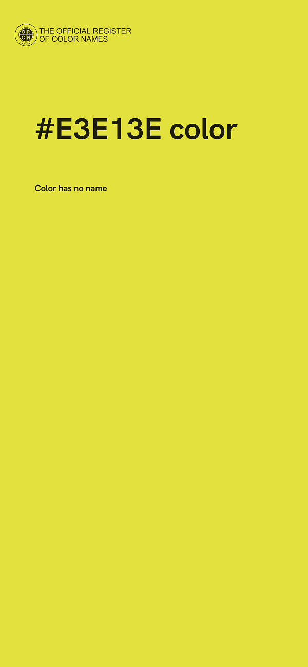 #E3E13E color image
