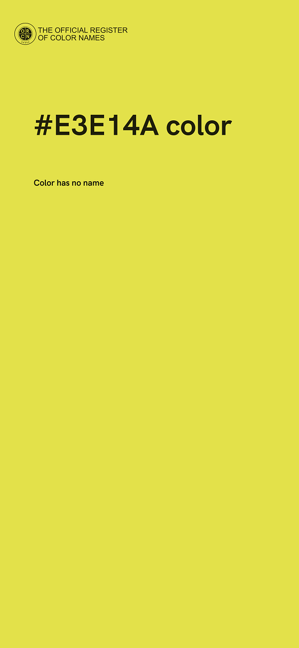 #E3E14A color image