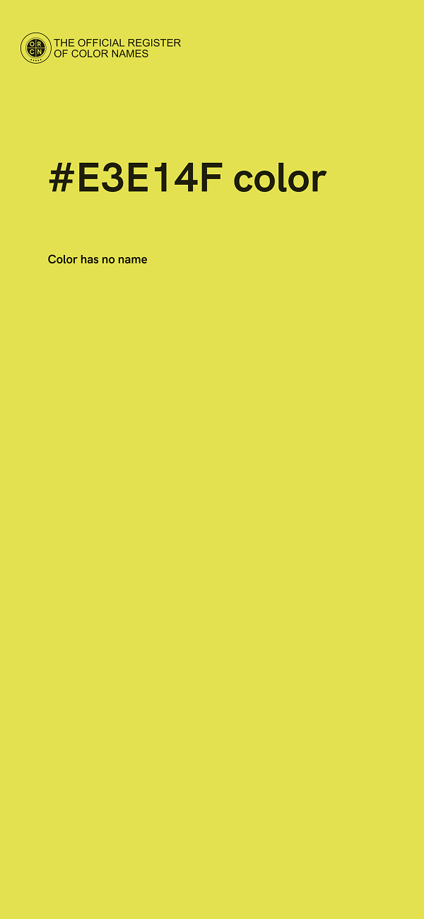 #E3E14F color image