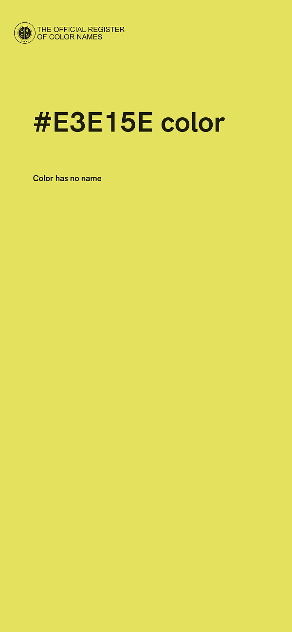#E3E15E color image
