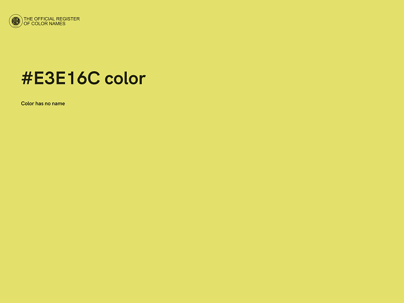 #E3E16C color image