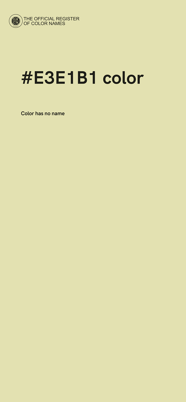 #E3E1B1 color image