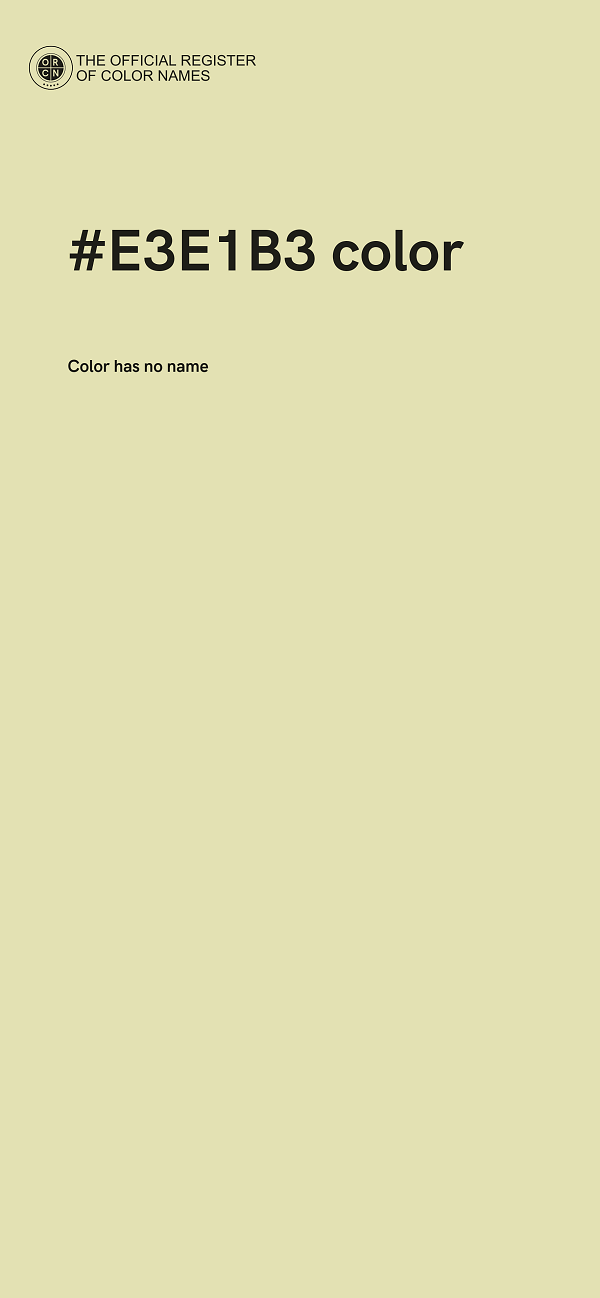 #E3E1B3 color image