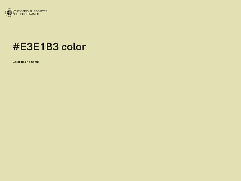 #E3E1B3 color image
