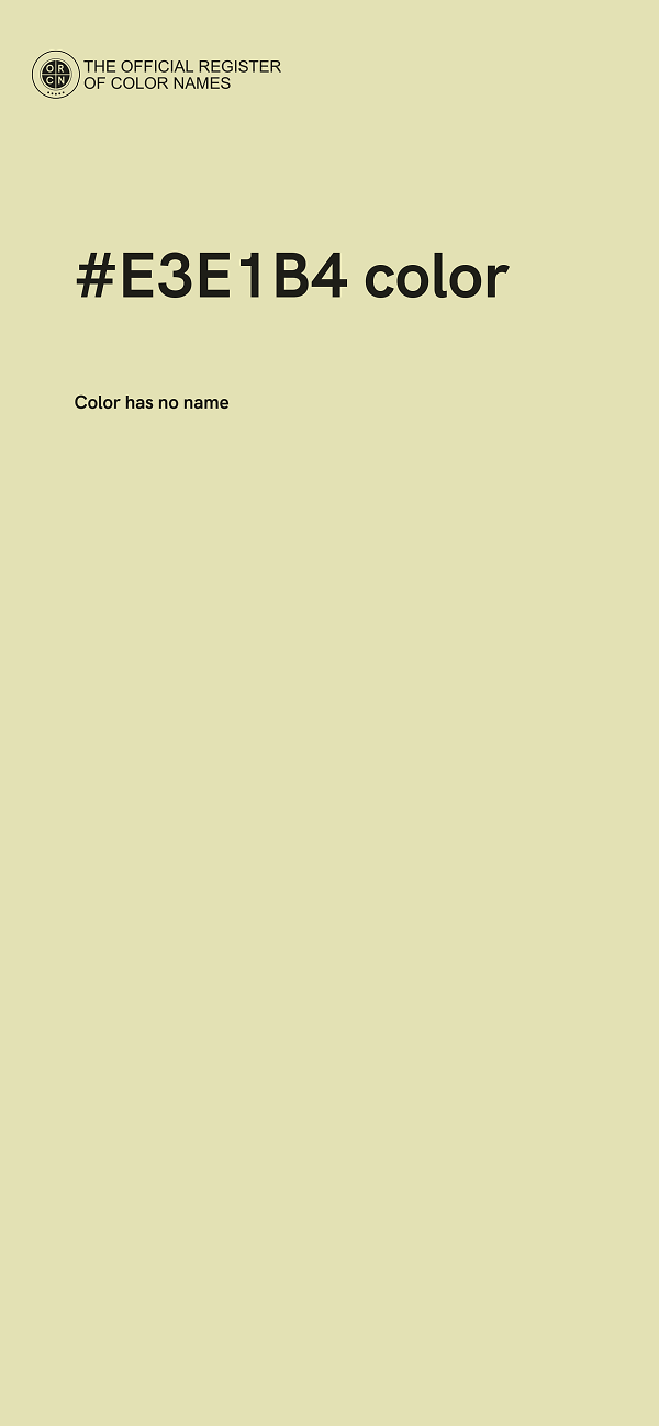 #E3E1B4 color image