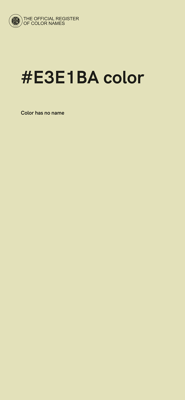 #E3E1BA color image