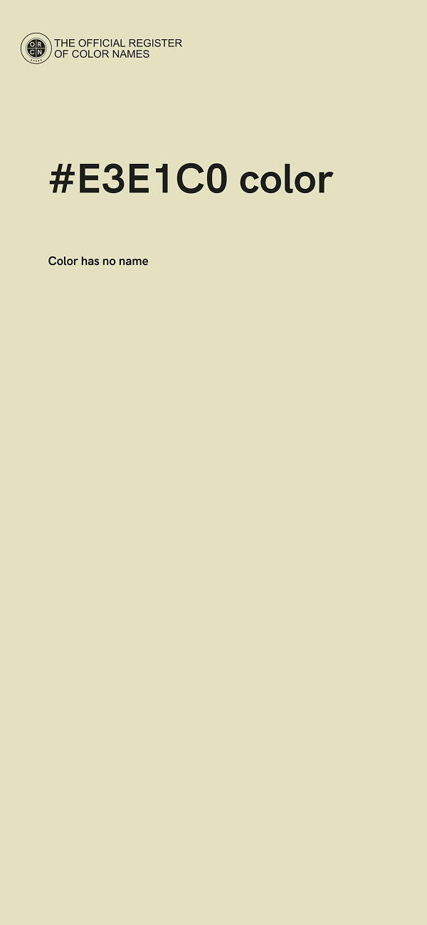 #E3E1C0 color image