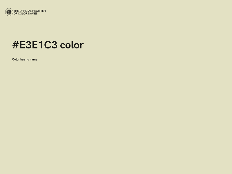 #E3E1C3 color image