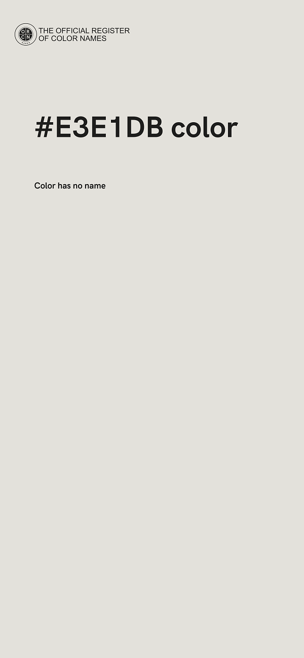#E3E1DB color image