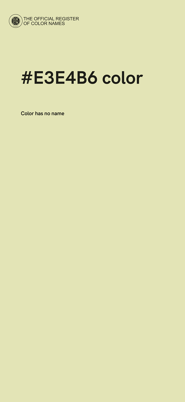 #E3E4B6 color image