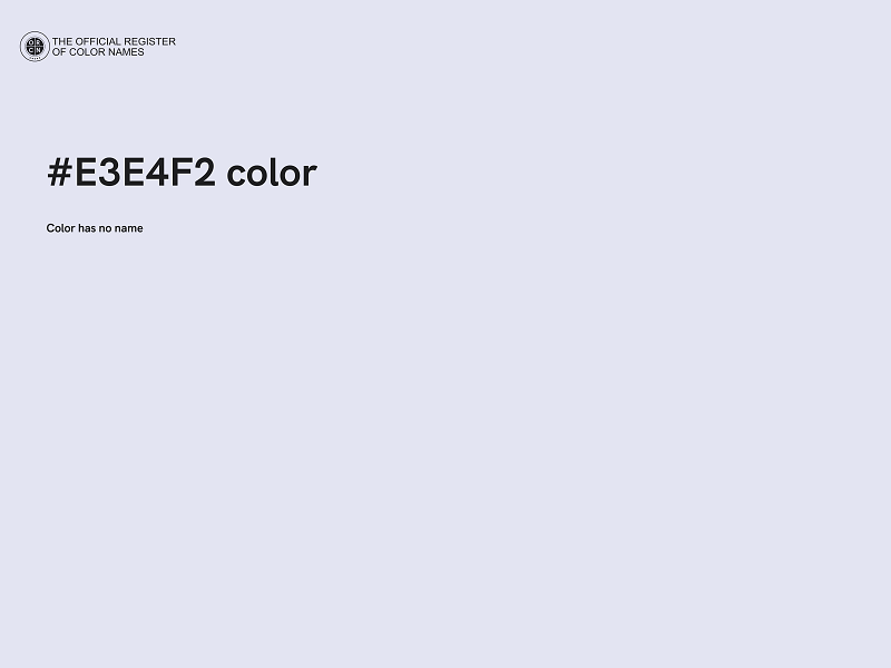 #E3E4F2 color image