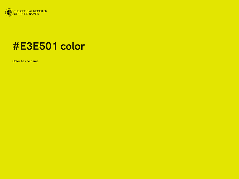 #E3E501 color image