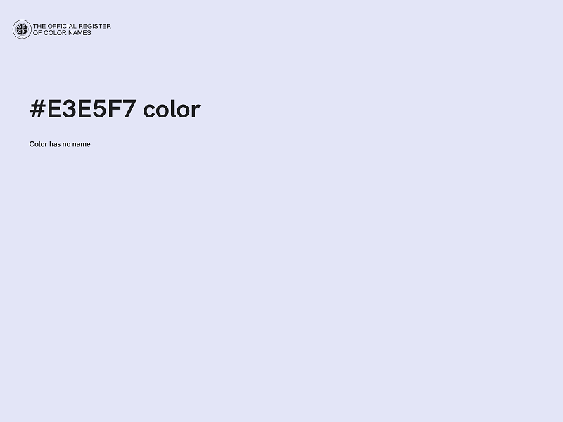 #E3E5F7 color image