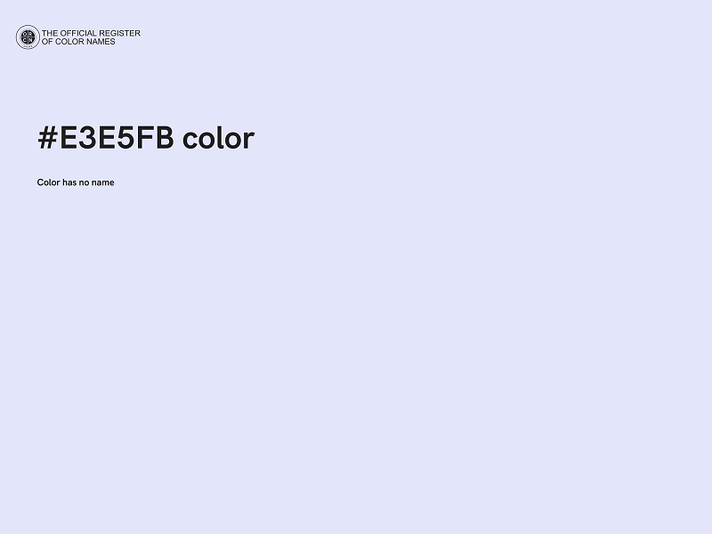 #E3E5FB color image